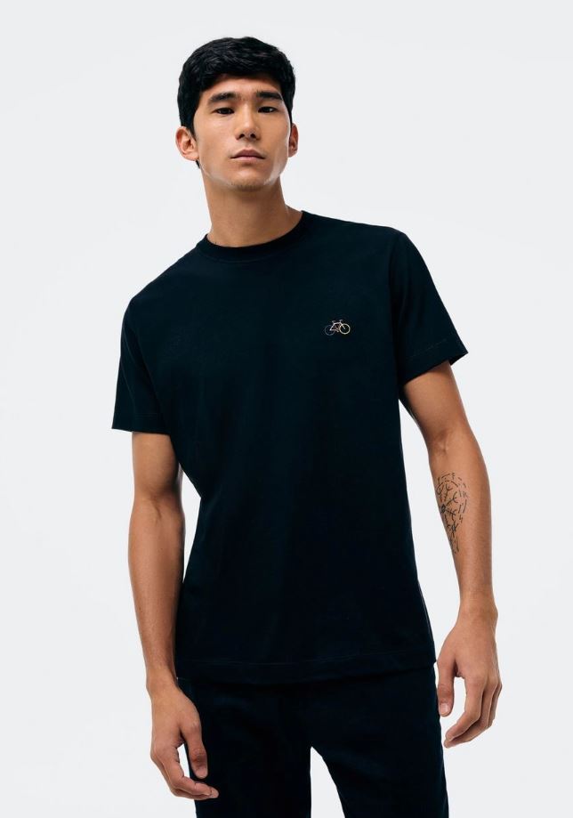 Camiseta Basica Hering Com Estampa Masculina - Preta
