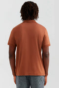 Camisa Polo Hering Básica Pima Masculina - Marrom