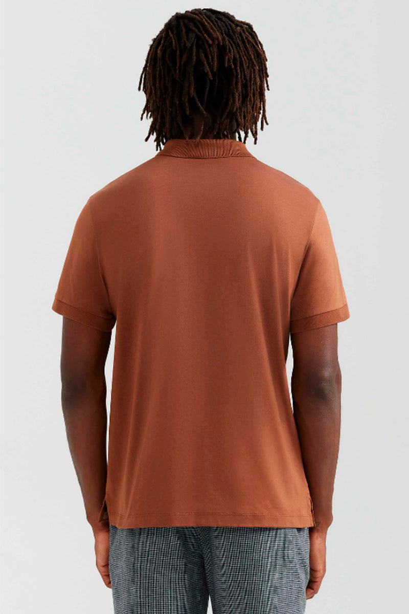 Camisa Polo Hering Básica Pima Masculina - Marrom