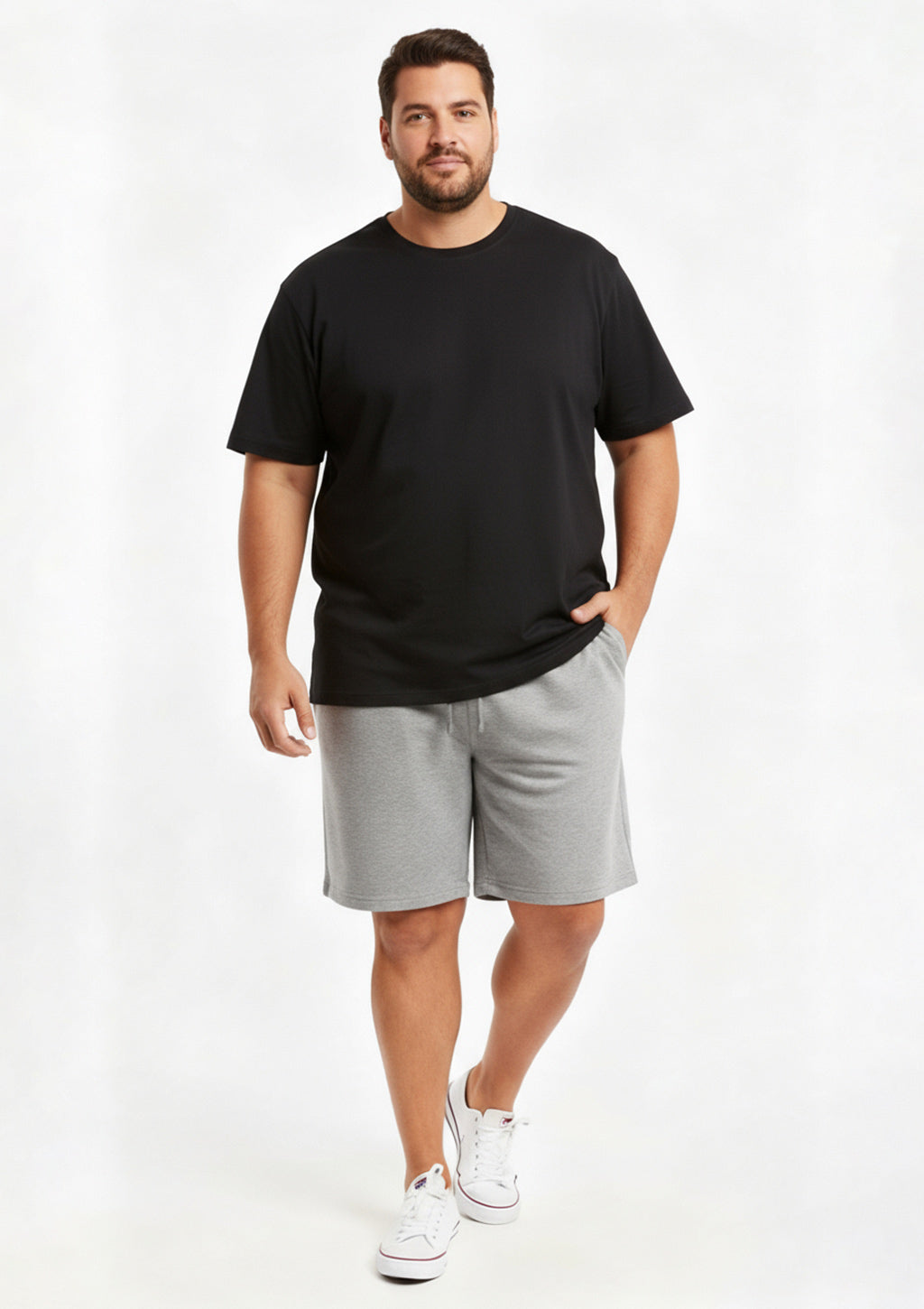 Bermuda Moletinho Plus Size Radical Style Mescla Masculina