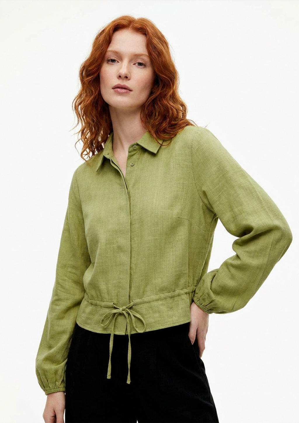 Camisa Manga Longa Cropped Style Box Feminino