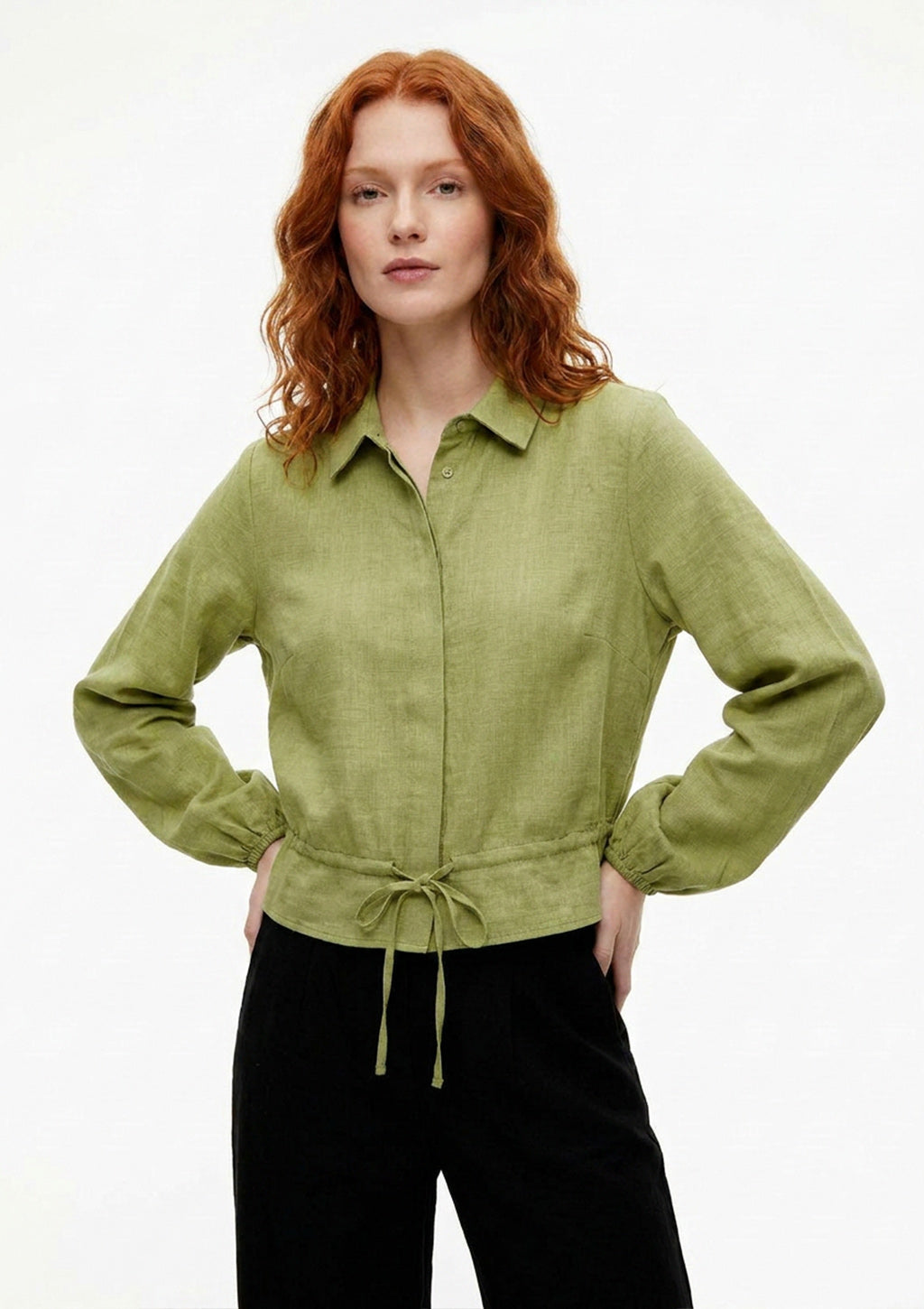 Camisa Manga Longa Cropped Style Box Feminino