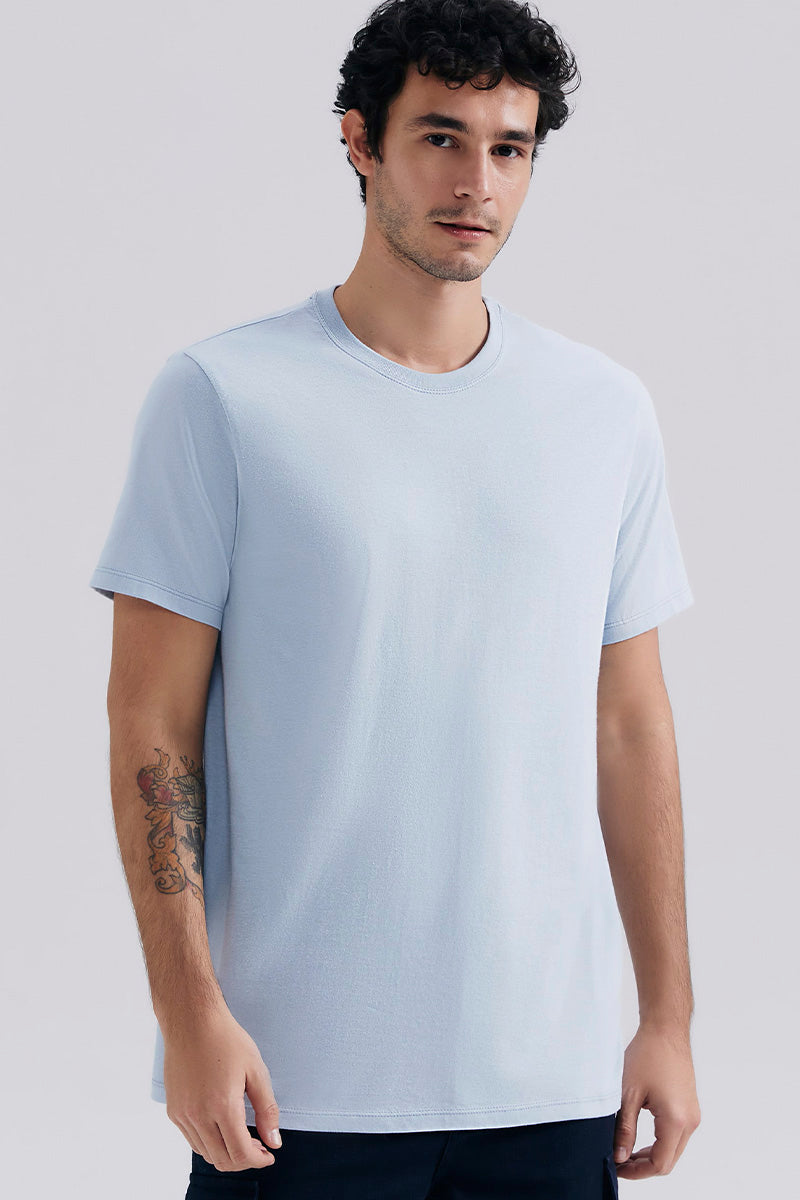 Camiseta Básica Hering World Masculina - Azul