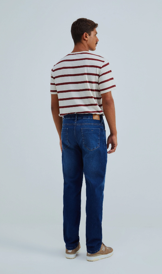 Calça Jeans Hering Básica Reta Tradicional Masculina - Azul