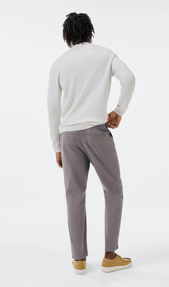 Calça Jogger Hering Básica Sarja Com Elastano Masculina - Cinza