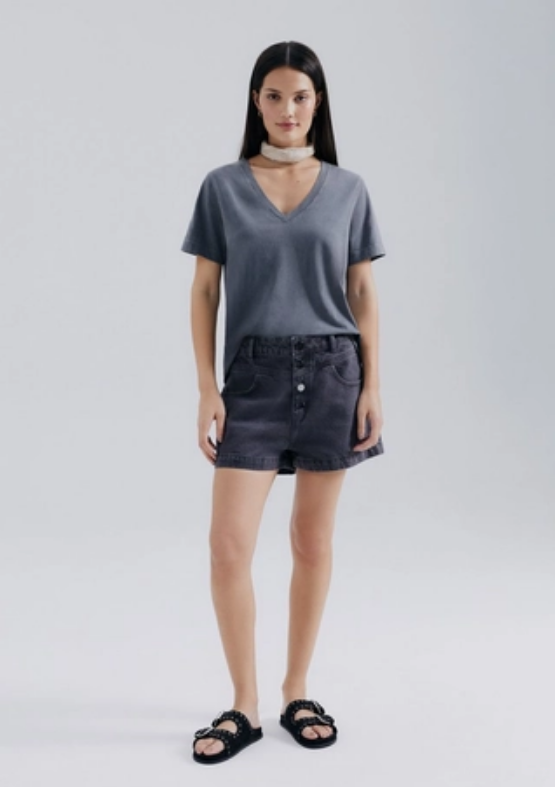 Blusa Hering Estonada Feminina - Cinza