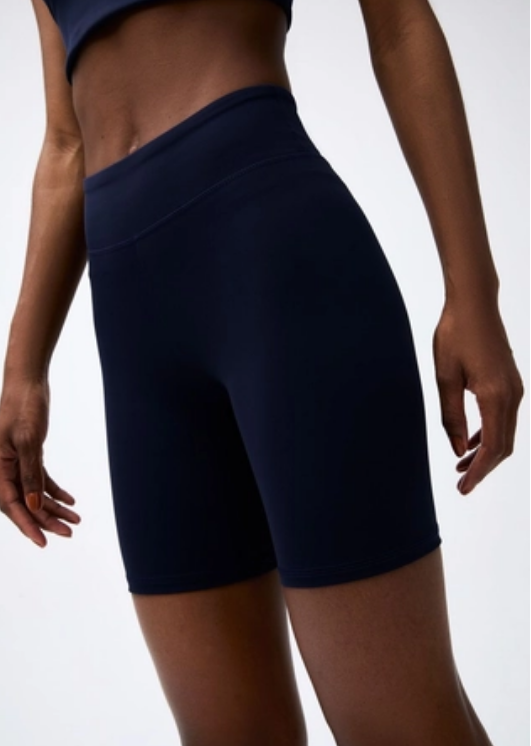 Bermuda Esportiva Hering Biker Com Fio Lycra Feminina - Azul