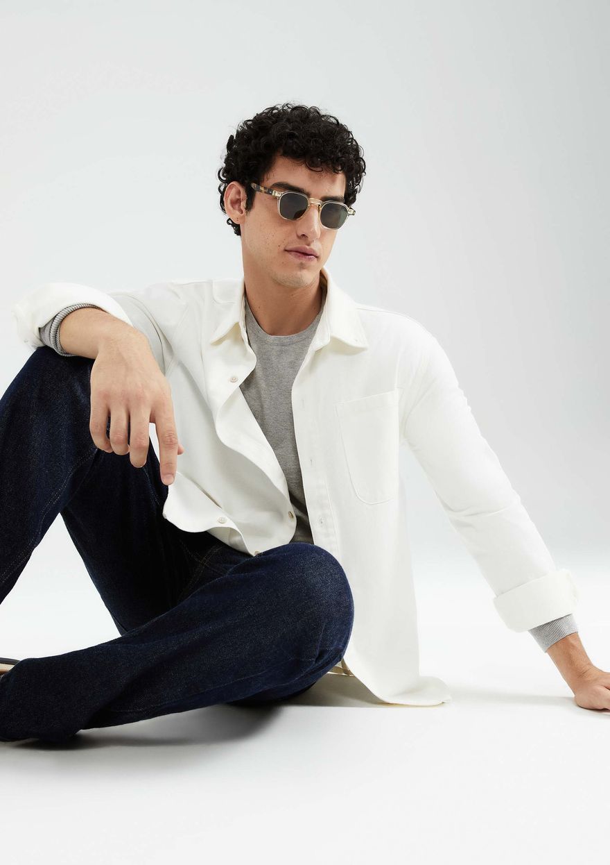 Suéter Básico Hering Regular Gola Redondo Masculino - Cinza