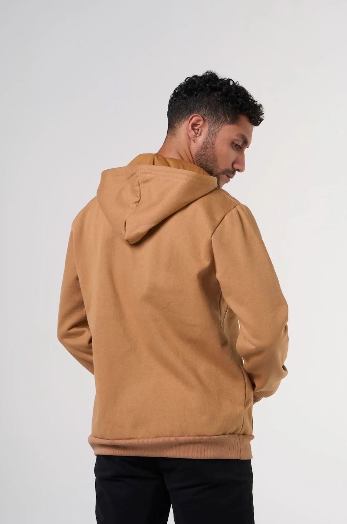 Blusão Moletom Nautima Com Capuz Masculina - Bege