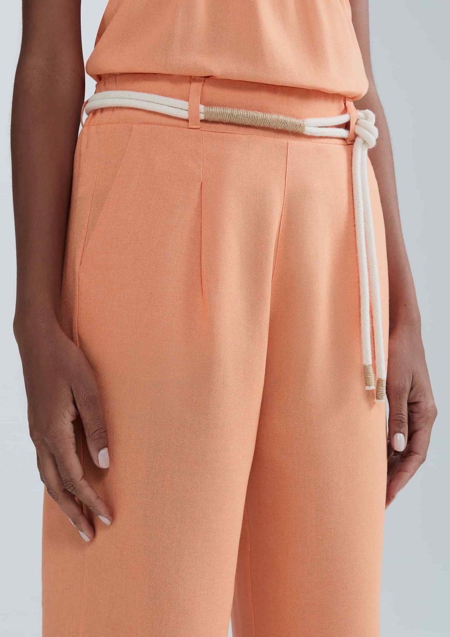 Calça Hering com Cinto Laranja Feminina
