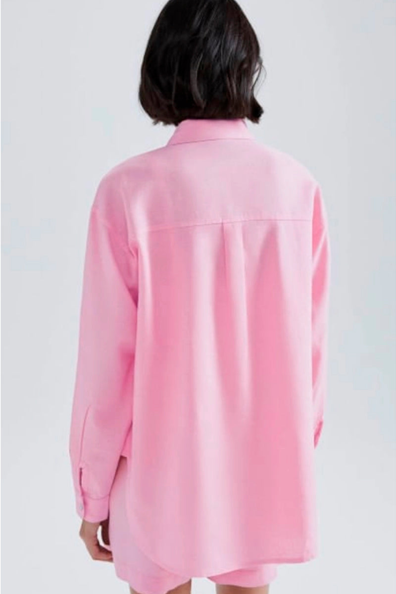 Camisa Oversized Hering Feminina - Rosa