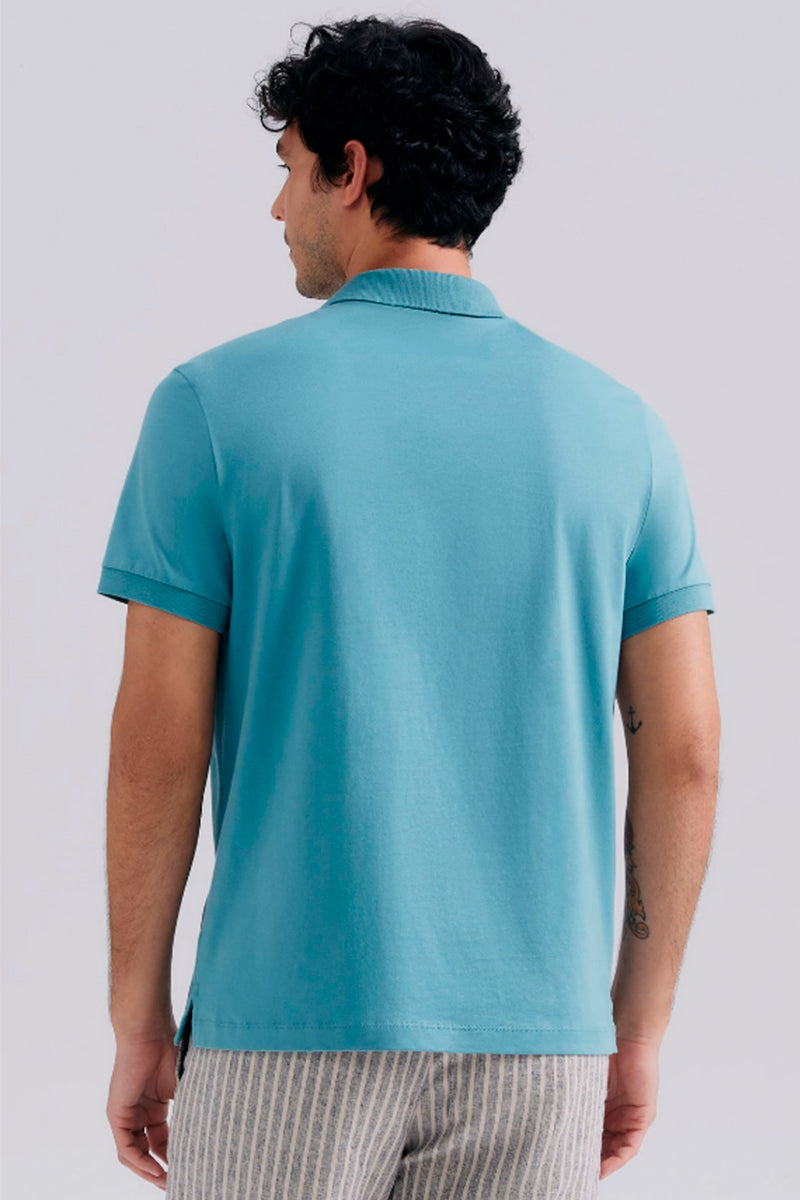 Camisa Polo Hering Básica Pima Masculina - Verde