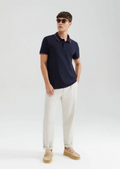 Camiseta Polo Hering Básica Em Piquet Masculina - Azul