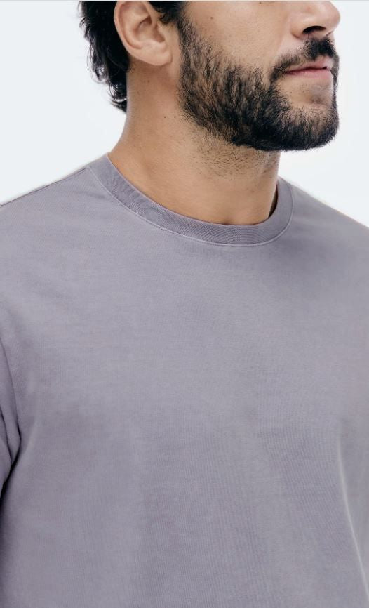 Camiseta Manga Curta Hering Comfort Estonada Super Cotton Masculina - Cinza