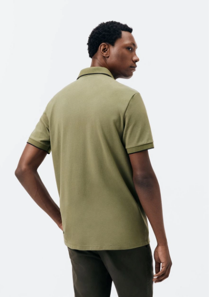 Camisa Polo Hering Básica Em Piquet Com Bordado Masculina - Verde