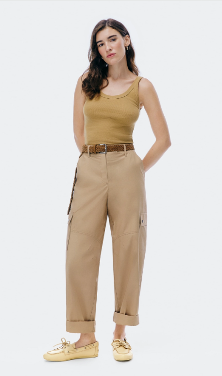 Regata Hering Básica Feminina Slim Rib - Caqui
