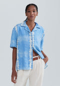 Camisa Hering Estampada Tie Dye Manga Curta Feminina - Azul