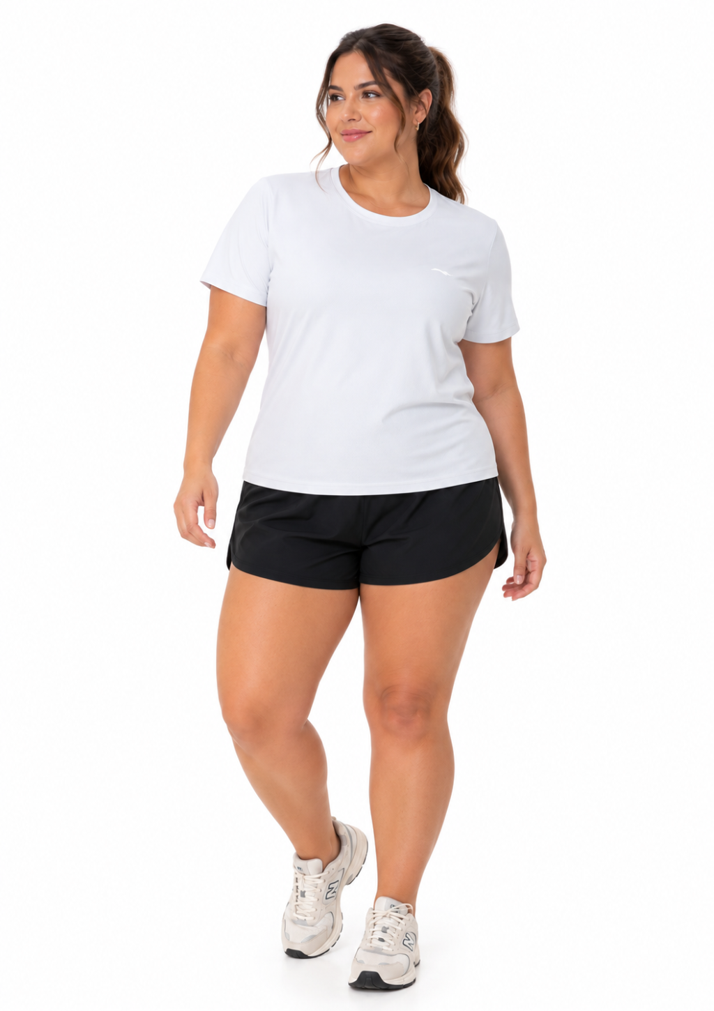 Camiseta Fitness Dry Secagem Rápida Plus Size Feminino Zee Rucci - Branco
