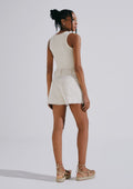 Shorts Hering Em Sarja Barra A Fio Feminino - Off White\