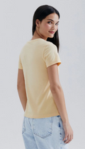Blusa Hering Básica Slim Feminina - Amarela