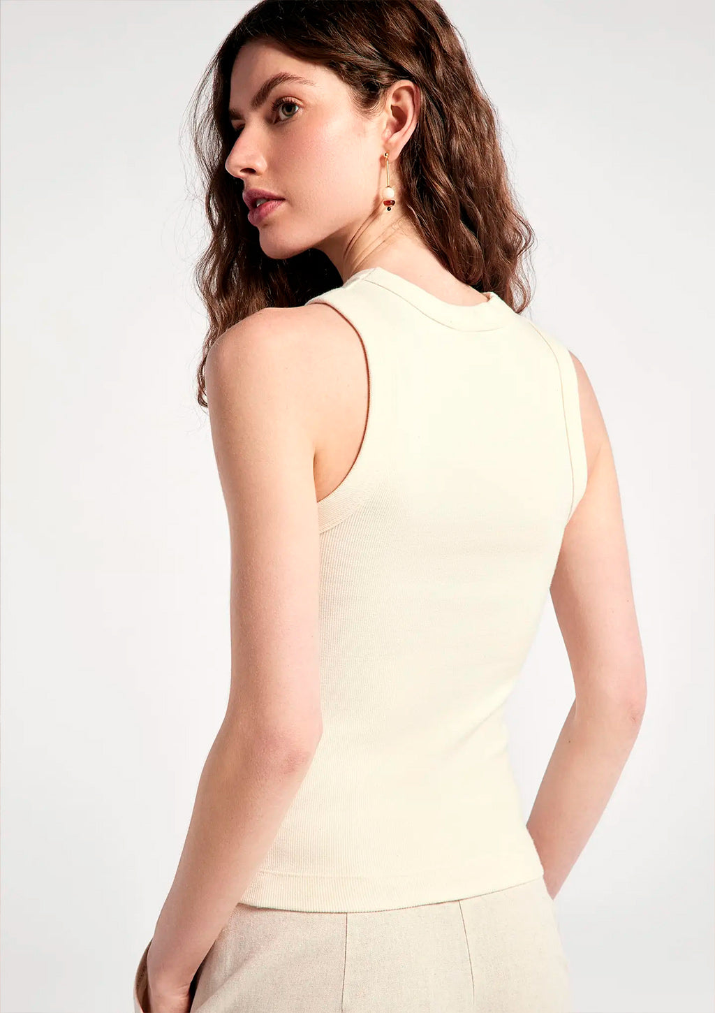 Regata Slim Neck Hering Feminina - Creme