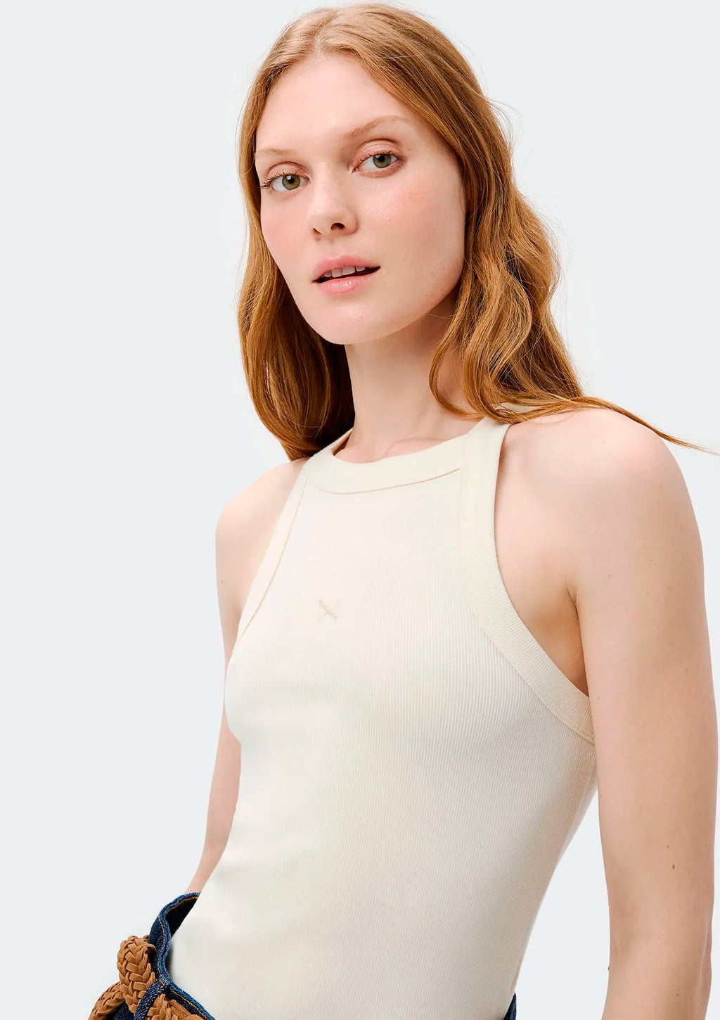 Regata Hit Hering Com Bordado Feminina - Creme