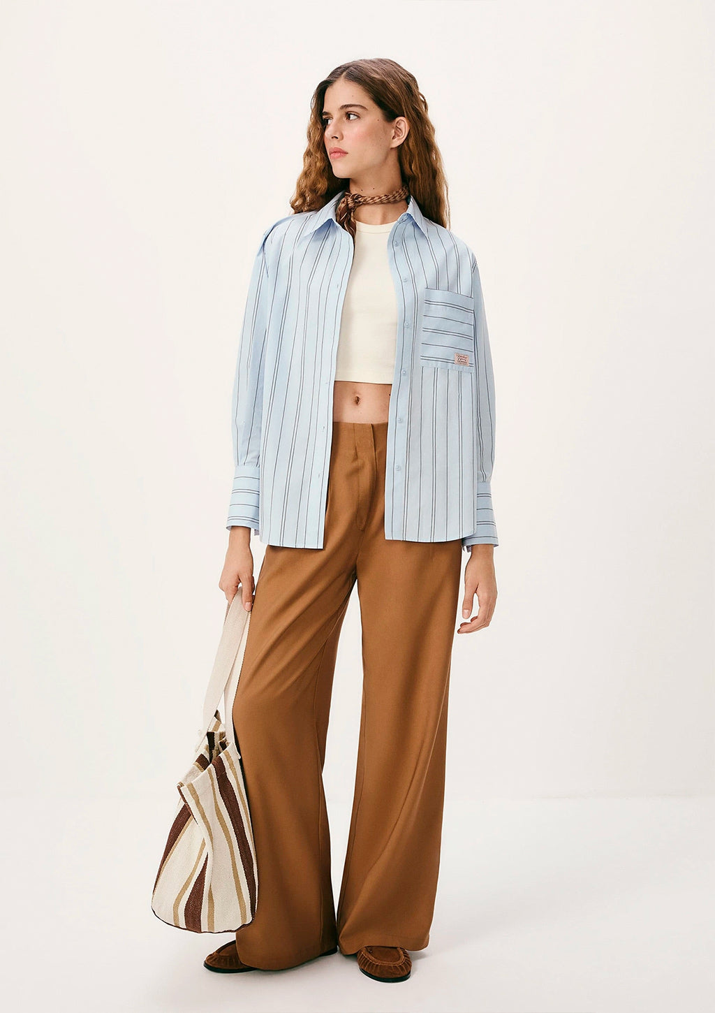Blusa Cropped Manga Curta Hering Em Ribana Canelada Feminina - Creme