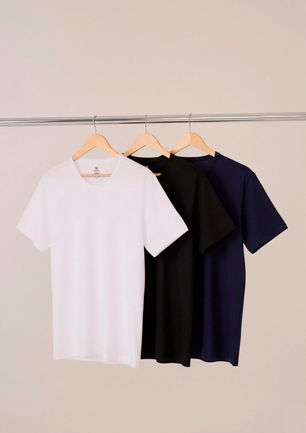 KiT 3 Camisetas Manga Curta Slim Hering Masculina - Multicolorido