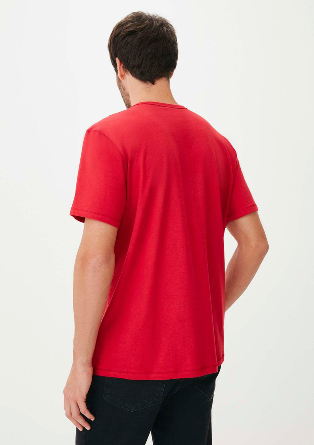 Kit 5 Camisetas Slim Hering Gola Careca Masculino - Preto/Branco/Cinza/Vermelho/Azul Marinho