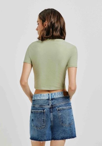 Blusa Cropped Hering Feminina - Verde