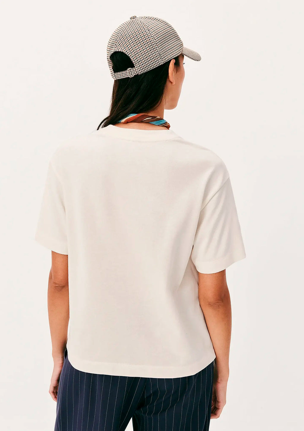 Camiseta Manga Curta Boxy Hering Feminina - Creme