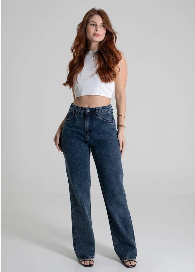 Calça Jeans Sawary Feminina- Azul