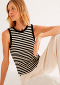 Regata Listrada Em Malha Premium Hering Feminino - Preto