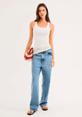 Regata Alongada Hering Com Elastano Feminina - Branco
