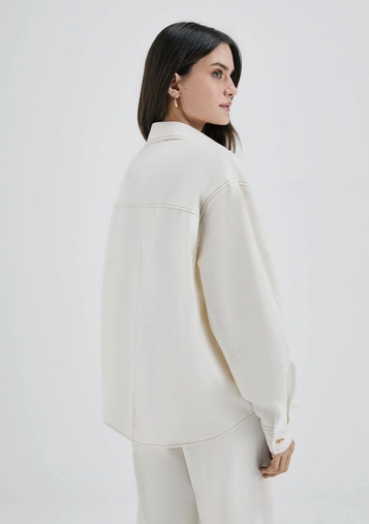Camisa Sarja Hering Feminina - Off White