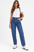 Calça Jeans Mom Feminina Max Denim - Azul