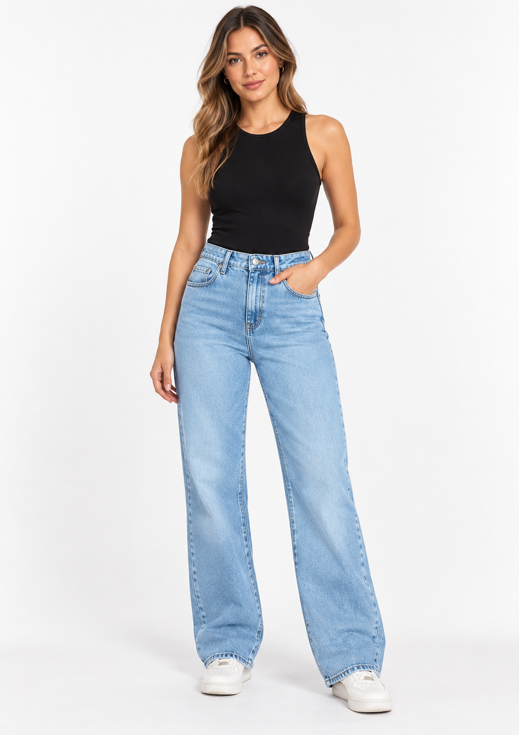 Calça Jeans Feminina Reta Sawary