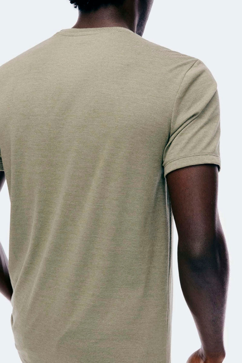 Camiseta Básica Hering World Malha Flamê Masculina - Verde