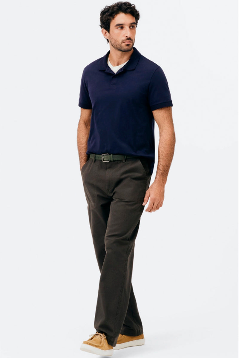 Camisa Polo Hering Básica Pima Masculina - Azul