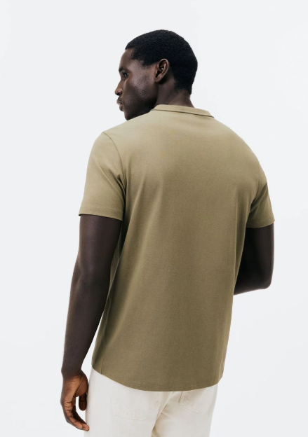 Camiseta Areia Hering Algodão Peruano Masculina - Verde Militar