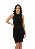 Vestido Curto Marialícia Em ribana Canelada Feminino