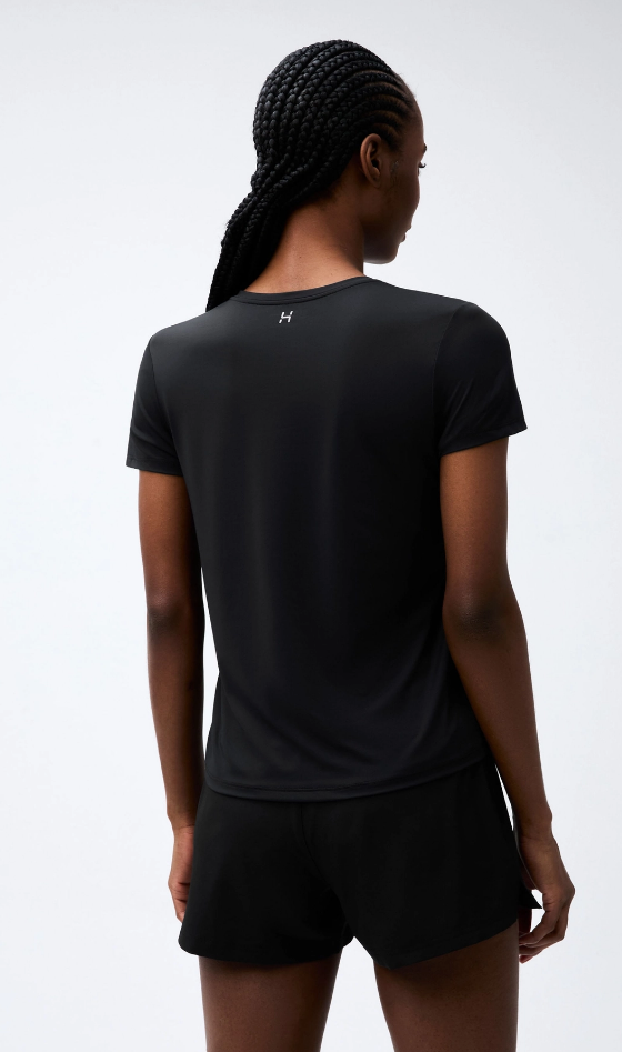 Camiseta Básica Hering Esportiva Proteção Uv Feminina - Preta