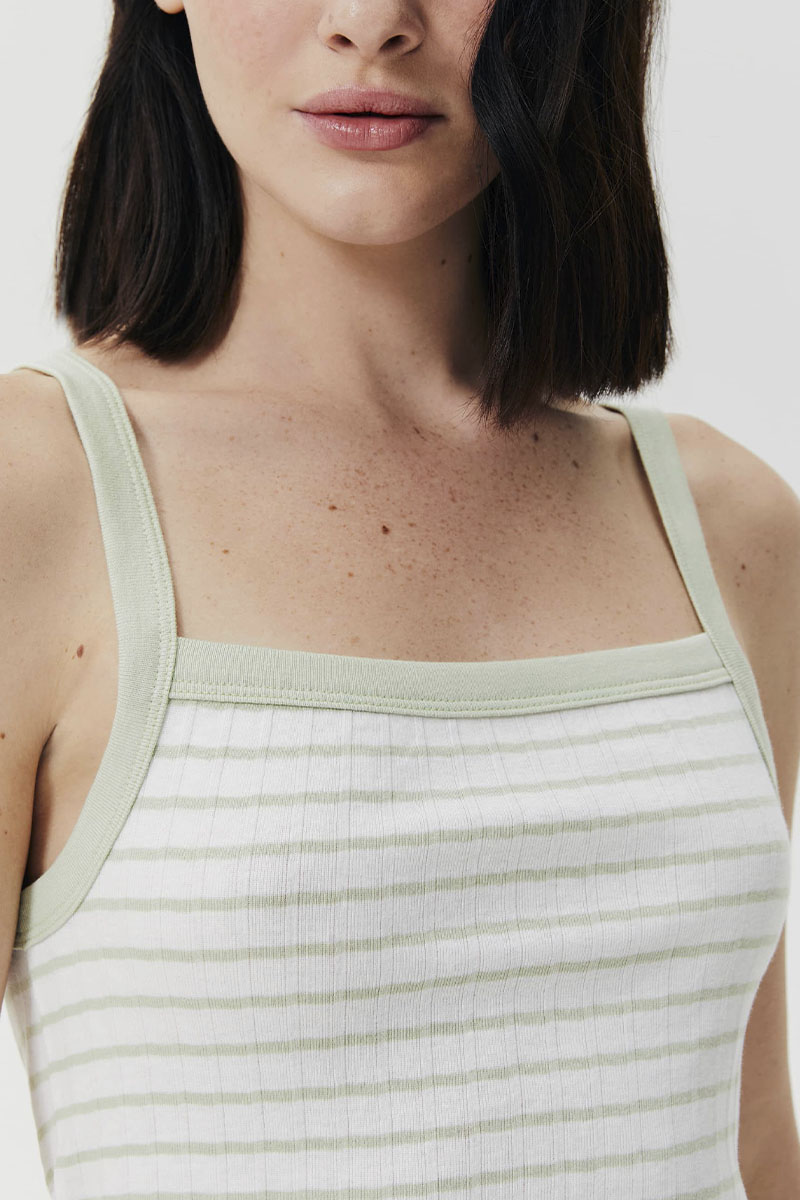 Regata Hering Intimates Feminino Avulsa Listras - Verde