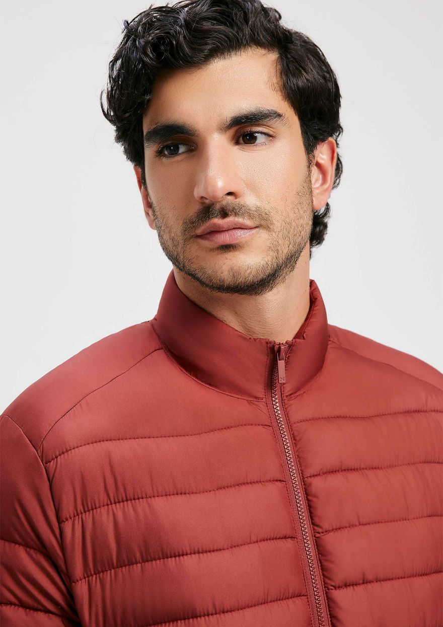 Jaqueta Hering Básica Masculina Puffer Matelassê - Vinho