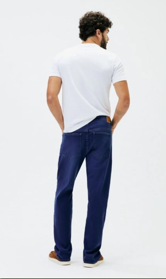 Calça Jeans Hering Reta Soft Touch Masculina - Azul