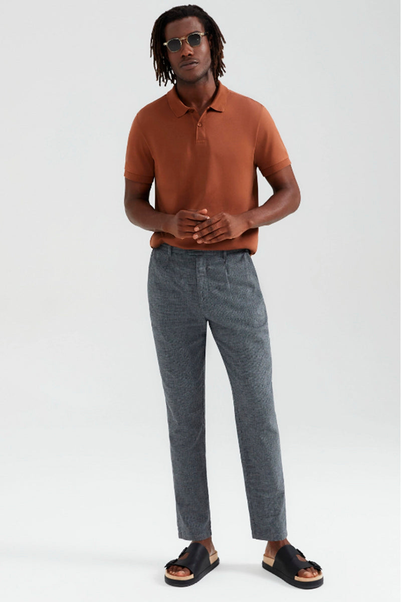 Camisa Polo Hering Básica Pima Masculina - Marrom