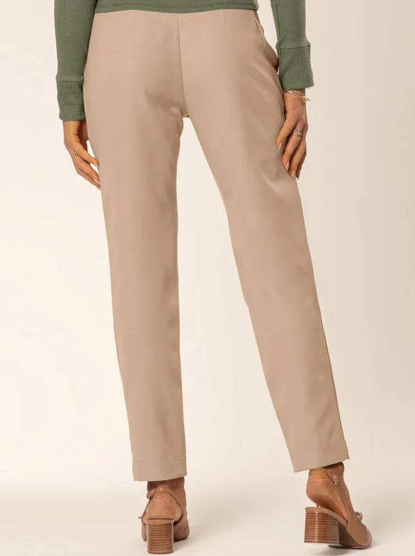 Calça Cativa Alfaitaria com Bolsos  Feminina – Nude