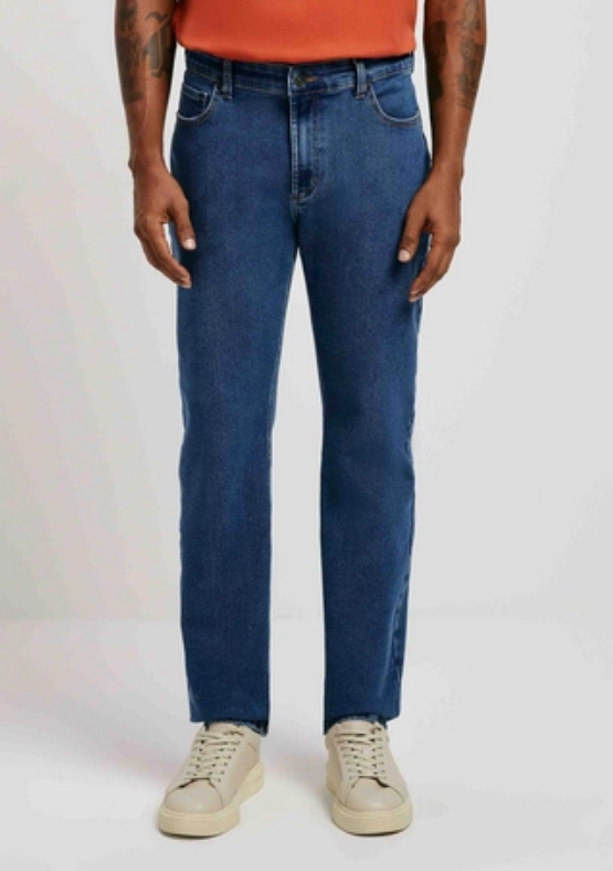 Calça Jeans Hering Básica Slim Masculina - Azul