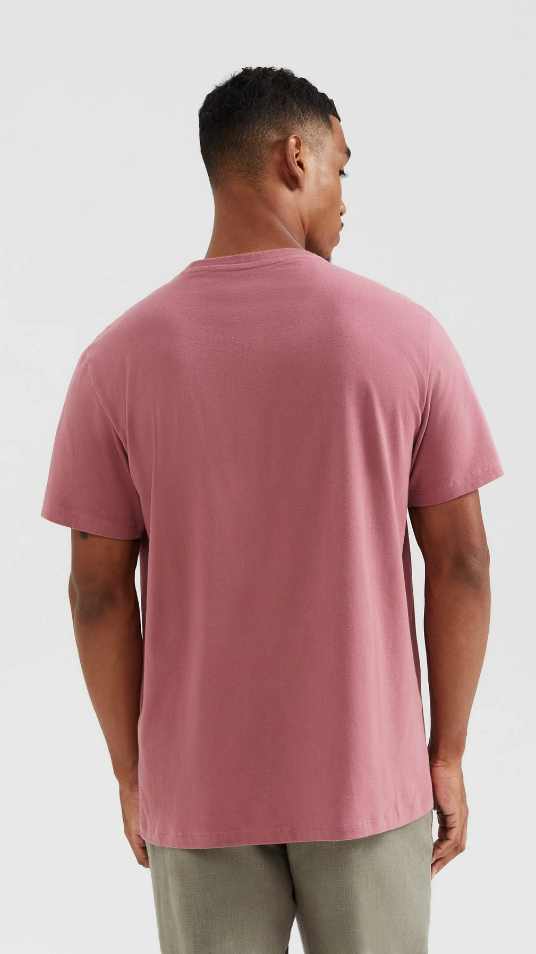 Camiseta Manga Curta Básica Hering Comfort Super Cotton Masculina - Rosa