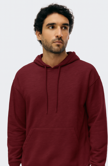 Blusão Básico Hering Comfort Em Moletom Peluciado Masculino - Vermelho
